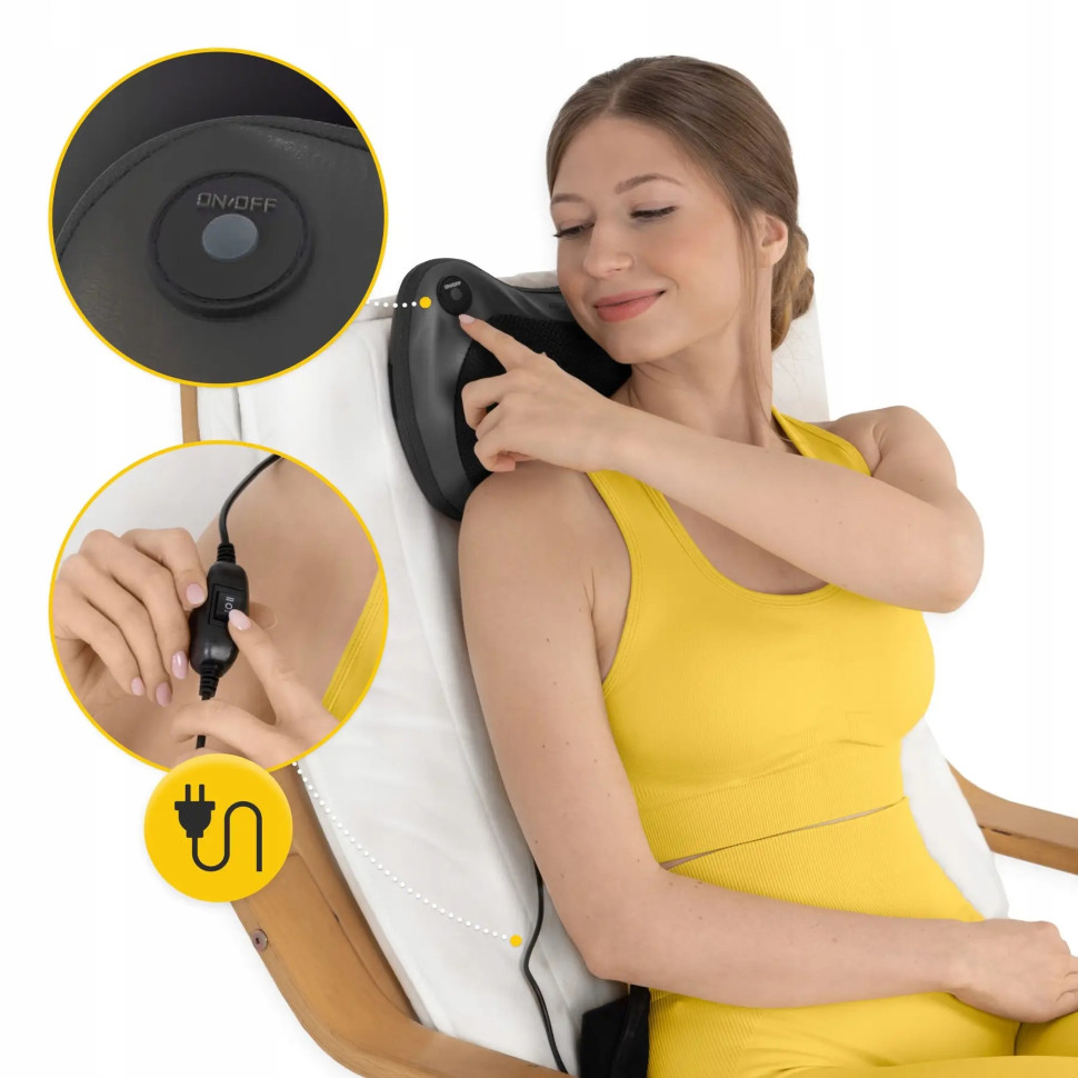 Подушка-масажер Shiatsu Pro+ 4FIZJO 4FJ0562 Black