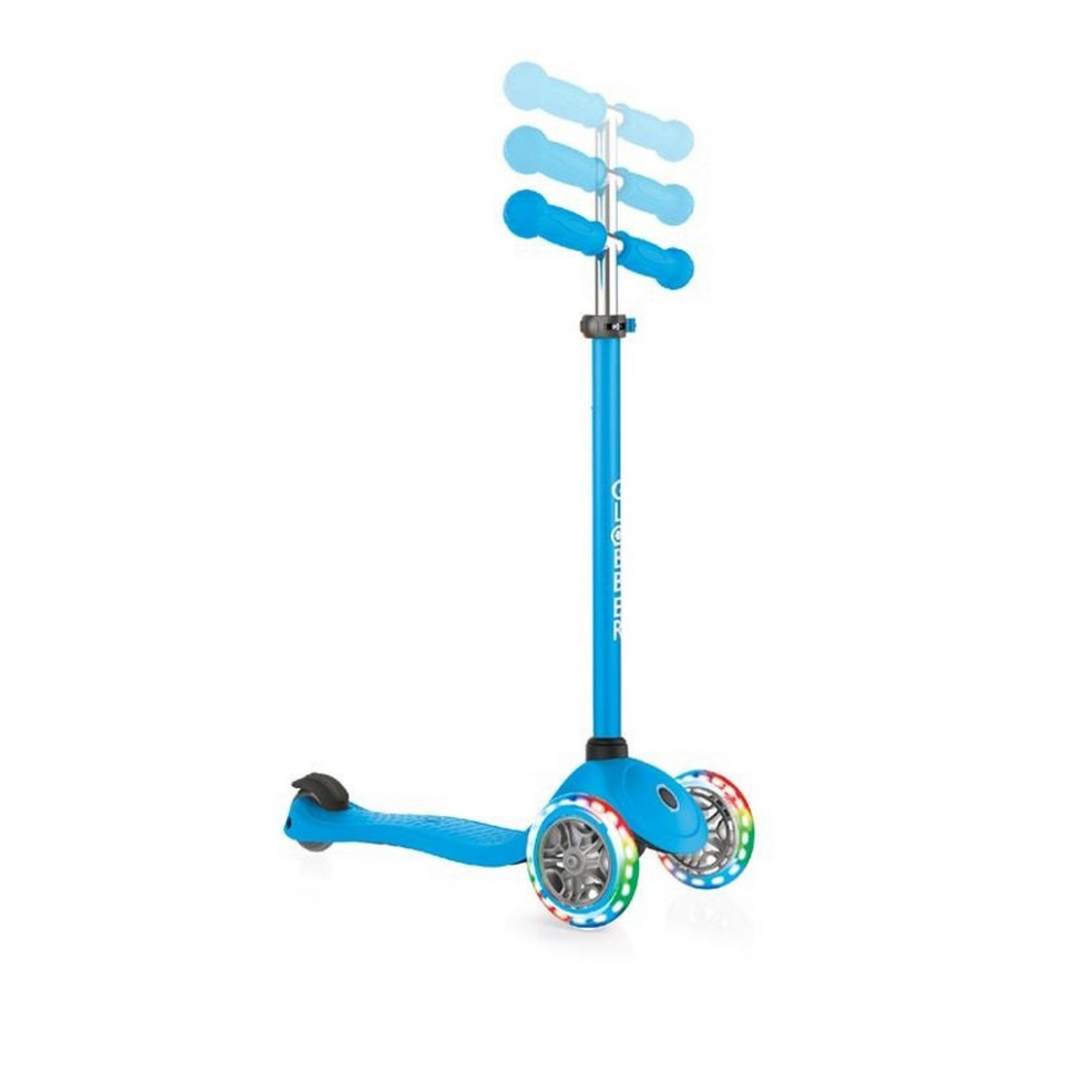 Самокат трехколесный PRIMO LIGHTS GLOBBER 423-101-3 голубой, колеса с подсветкой