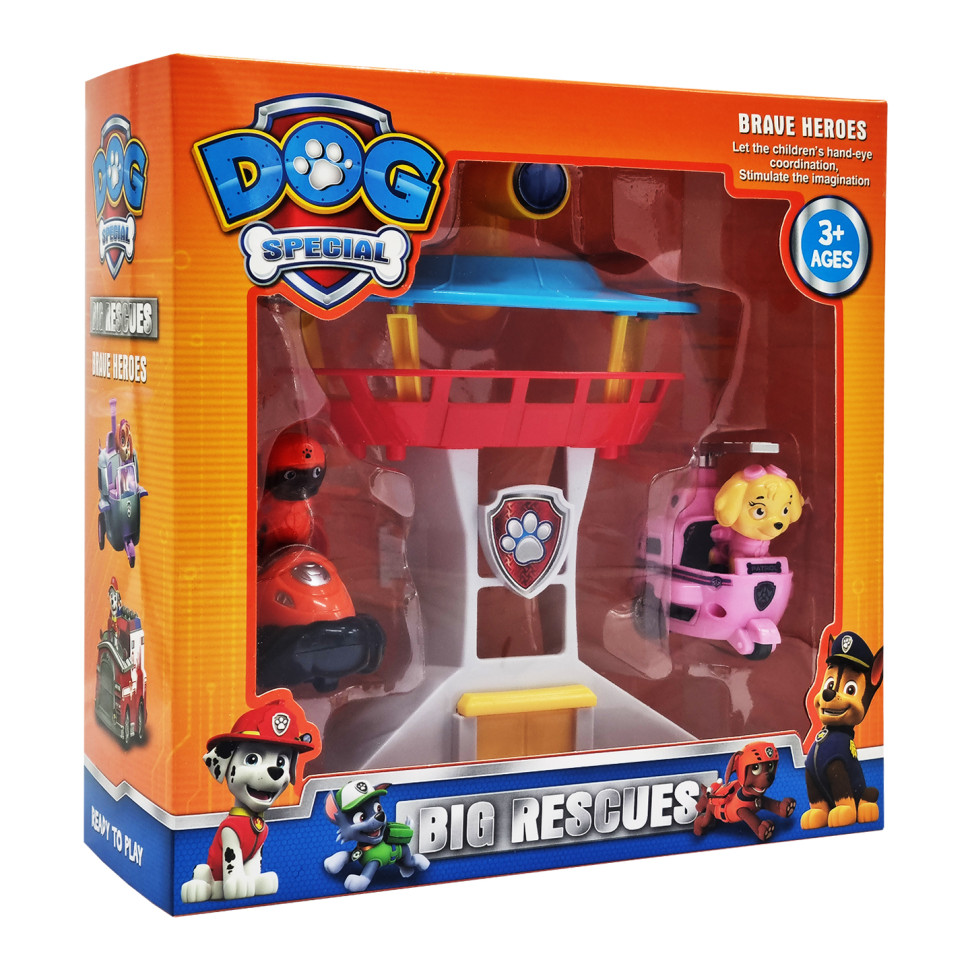 Игровой набор фигурок Щенячий патруль Bambi XS802-4 с базой и транспортом