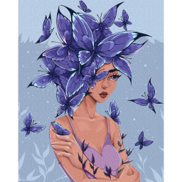 Картина по номерам "Мысли-бабочки" ©lien_illustration Идейка KHO2585, 40х50 см