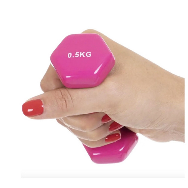 Гантель з вініловим покриттям Generation Fitness 522892FS 0,5 кг, рожевий
