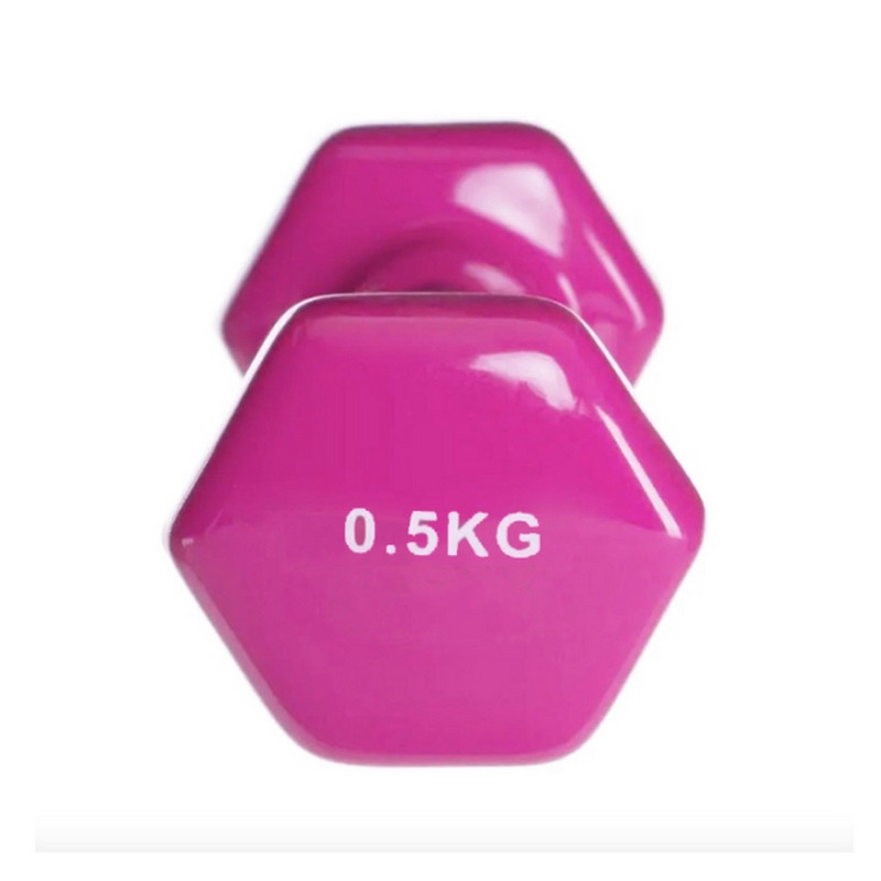 Гантель з вініловим покриттям Generation Fitness 522892FS 0,5 кг, рожевий