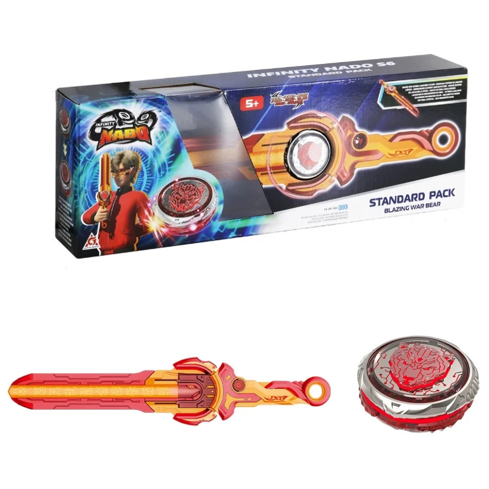 Дзиґа Infinity Nado EU654122 VI серія Standard Pack Blazing War Bear Палаючий Бойовий Ведмідь
