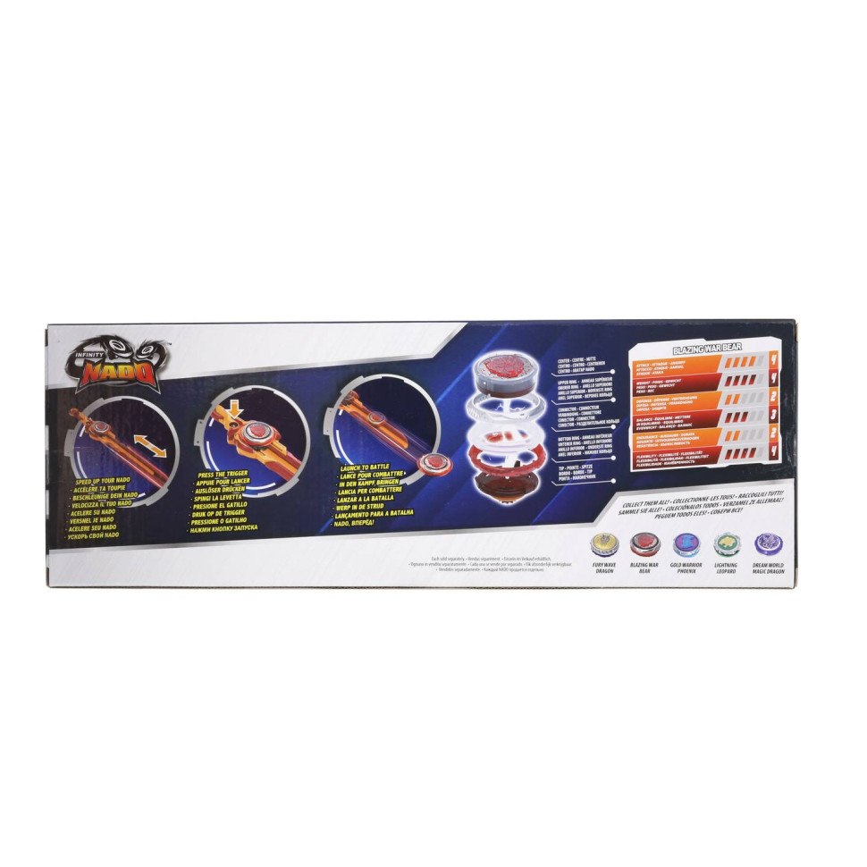 Дзиґа Infinity Nado EU654122 VI серія Standard Pack Blazing War Bear Палаючий Бойовий Ведмідь