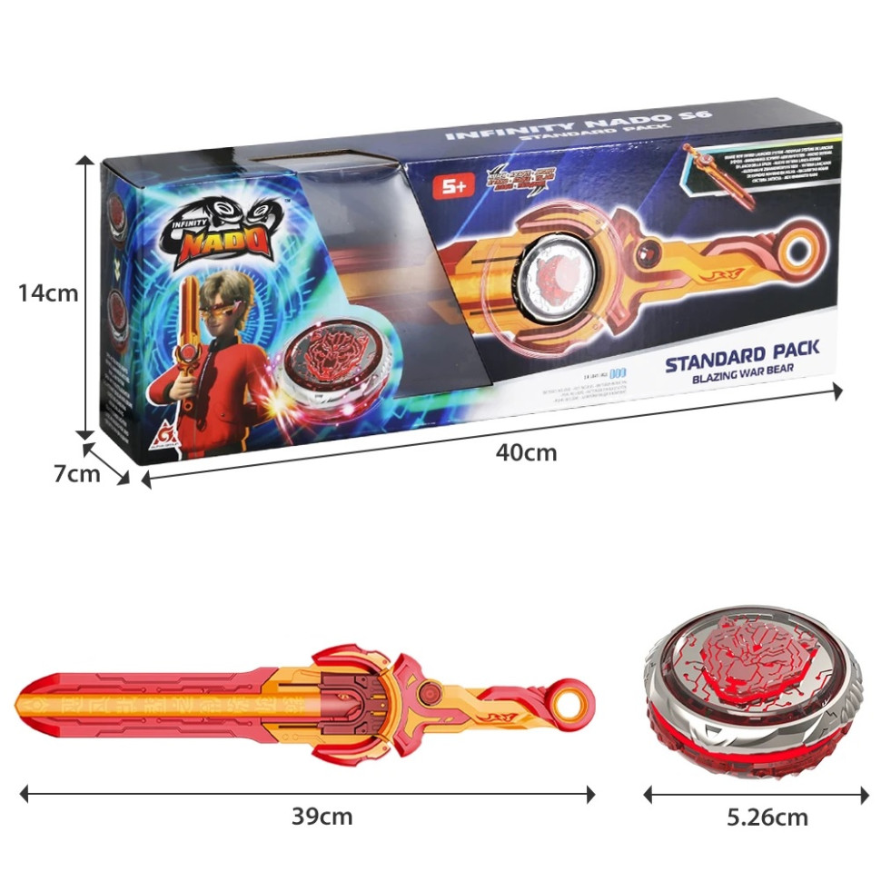 Дзиґа Infinity Nado EU654122 VI серія Standard Pack Blazing War Bear Палаючий Бойовий Ведмідь