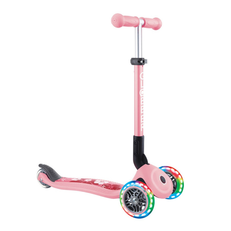 Самокат серії JUNIOR FOLDABLE FANTASY LIGHTS GLOBBER 433-210 рожевий, до 50 кг 3 колеса