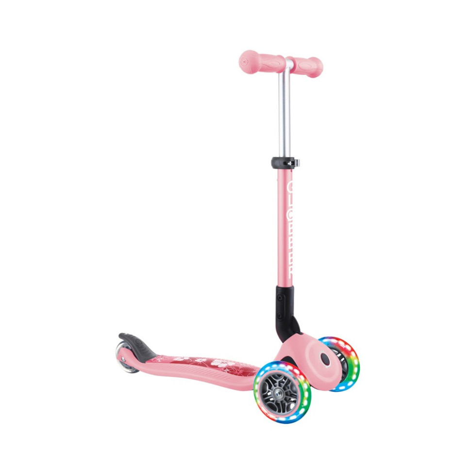 Самокат серії JUNIOR FOLDABLE FANTASY LIGHTS GLOBBER 433-210 рожевий, до 50 кг 3 колеса