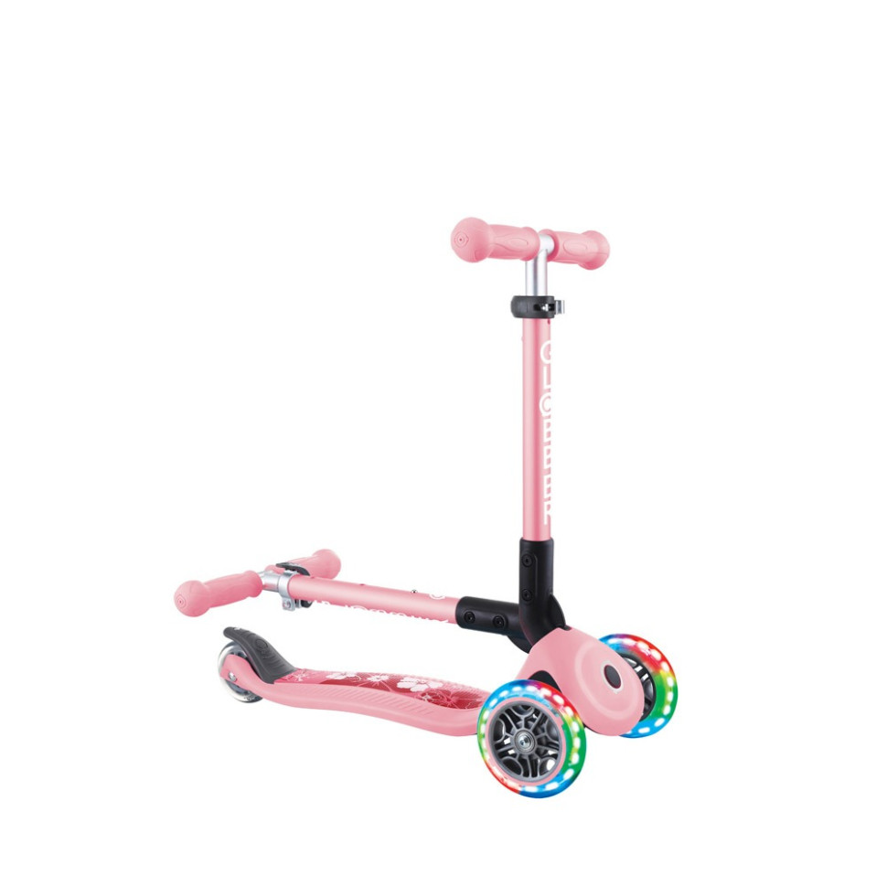 Самокат серії JUNIOR FOLDABLE FANTASY LIGHTS GLOBBER 433-210 рожевий, до 50 кг 3 колеса
