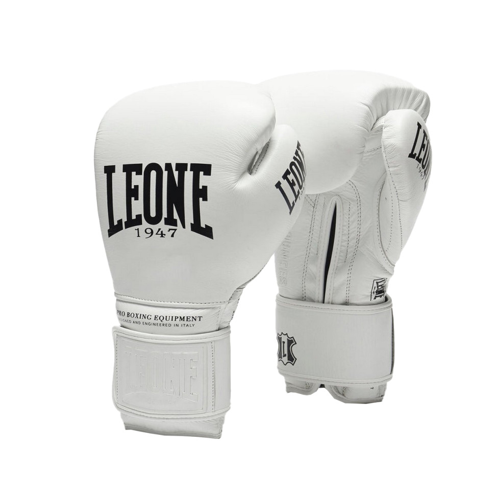 Боксерские перчатки GN111 THE GREATEST Leone GN111_White_12oz 12 унций (бинты в комплекте)