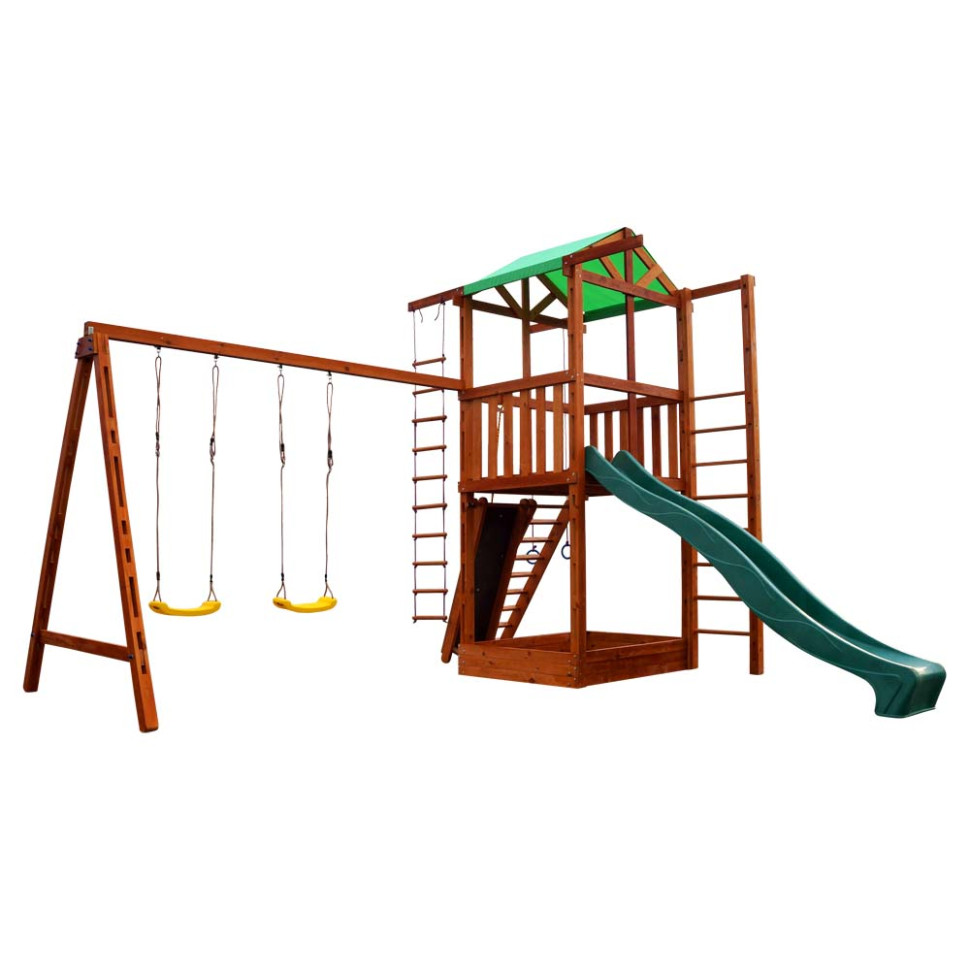 Ігровий комплекс для дачі SportBaby Babyland-6 з пісочницею та гіркою