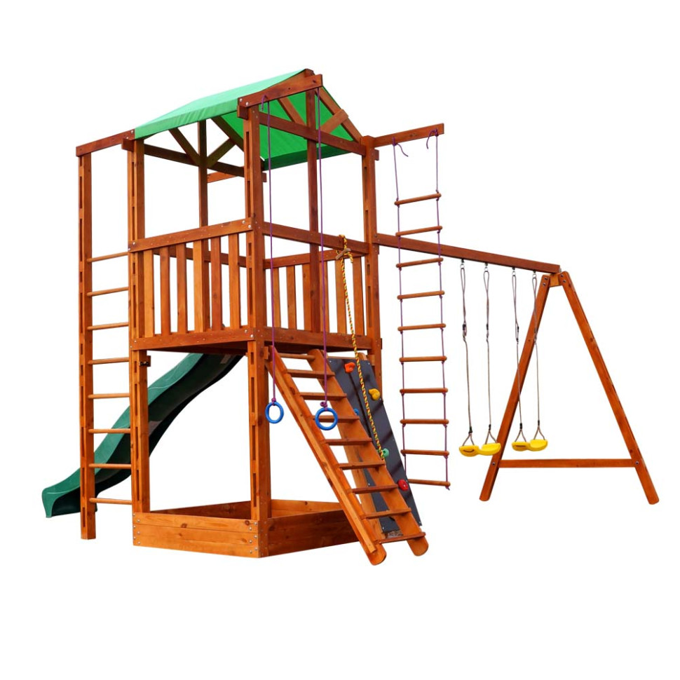 Ігровий комплекс для дачі SportBaby Babyland-6 з пісочницею та гіркою