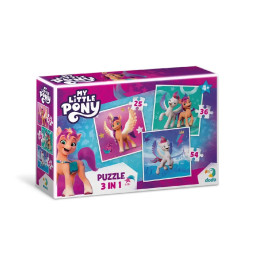 Детский пазл 3 в 1 "Зипп и Санни" My Little Pony DoDo Toys 200384, 3 картинки