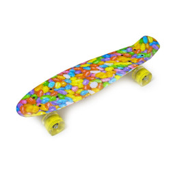 Скейт Penny Board "Caramel" Bambi PR061 колеса со светом 80 кг