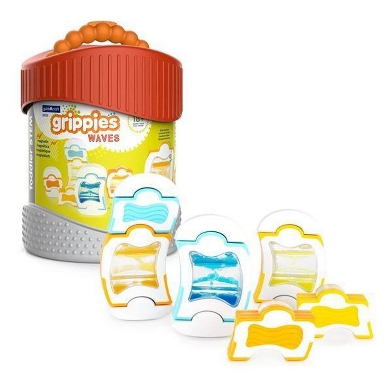 Магнітний конструктор Grippies Waves Guidecraft G8325, 12 деталей