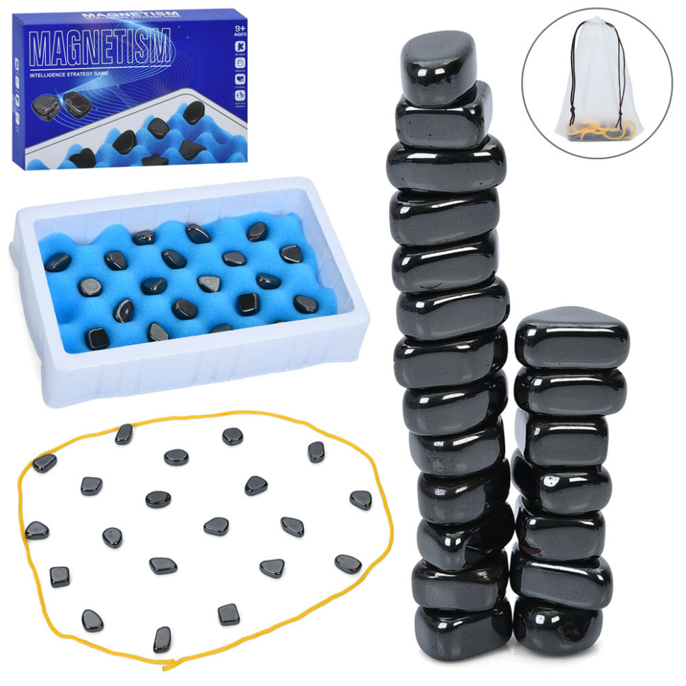 Настольная игра Magnetism Bambi KJ107-1A магнитные камни 20 шт, мешочек