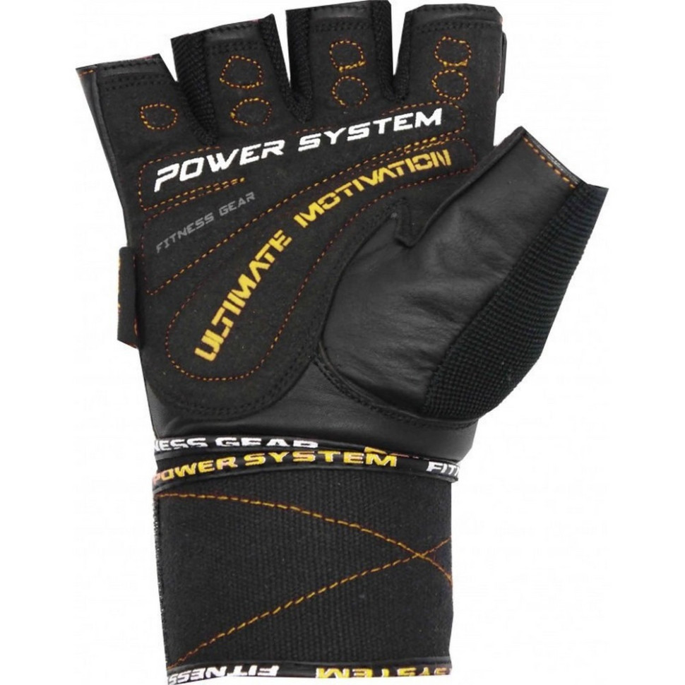 Перчатки для фитнеса Ultimate Motivation Power System PS_2810_XL_Black/Yellow, XL 24 см
