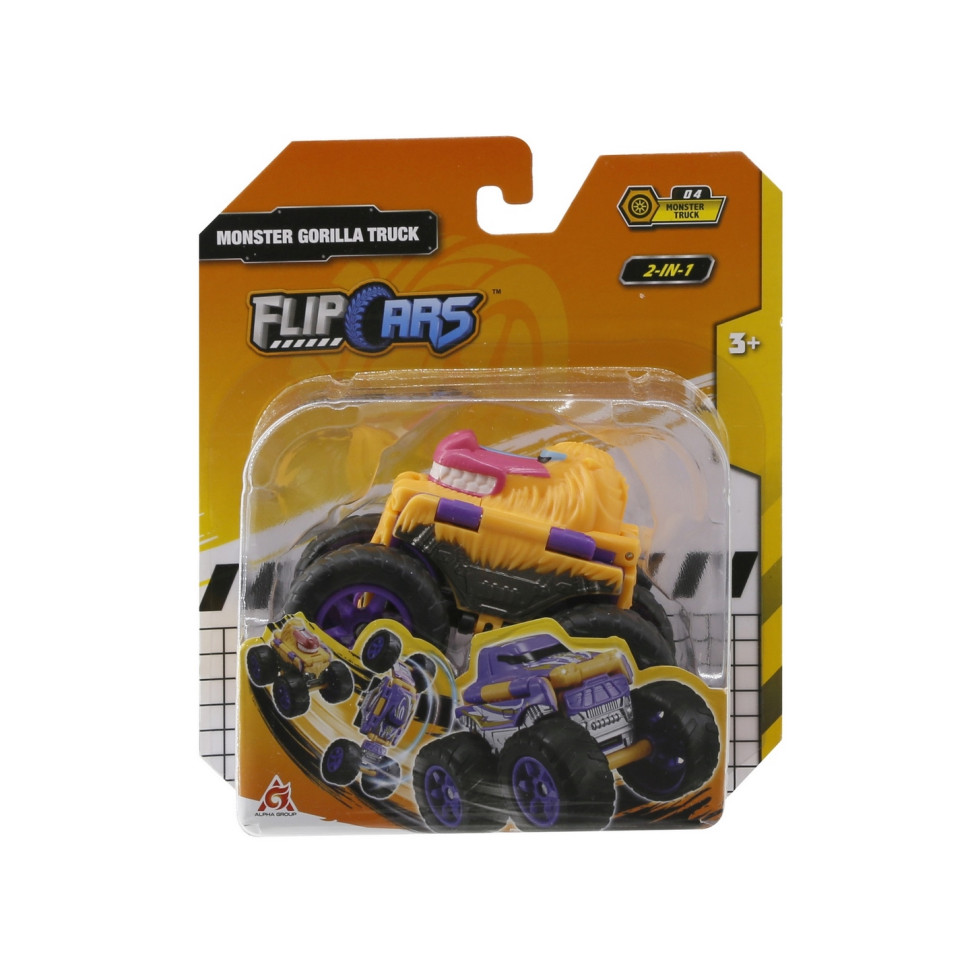 Машинка-трансформер Flip Cars 2 в 1 Монстр-трак Горила EU463875A-04