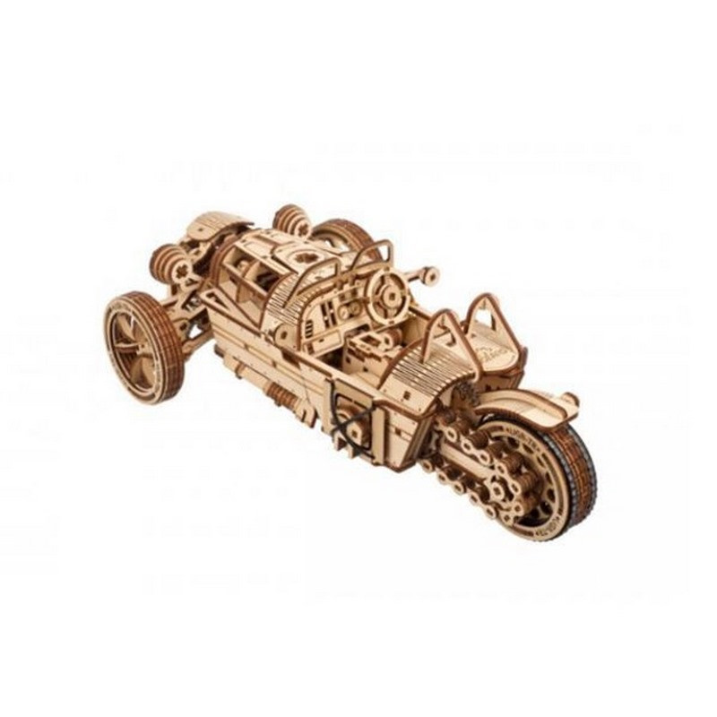 Дерев'яний механічний 3D конструктор Трицикл UGR-S Ugears 70216 457 деталей