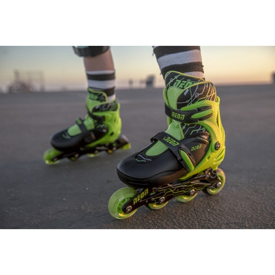 Роликовые коньки Neon Combo Skates Салатовый (Размер 30-33) NT09G4