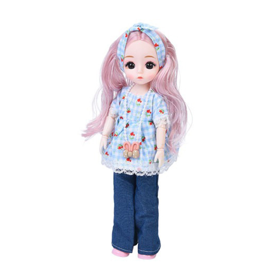 Детская игровая кукла Bambi F0322(Blue) шарнирная, размер 29 см