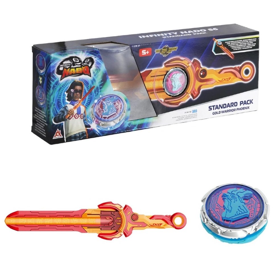 Дзиґа Infinity Nado EU654123 VI серія Standard Pack Gold Warrior Phoenix Золотий Воїн Фенікс