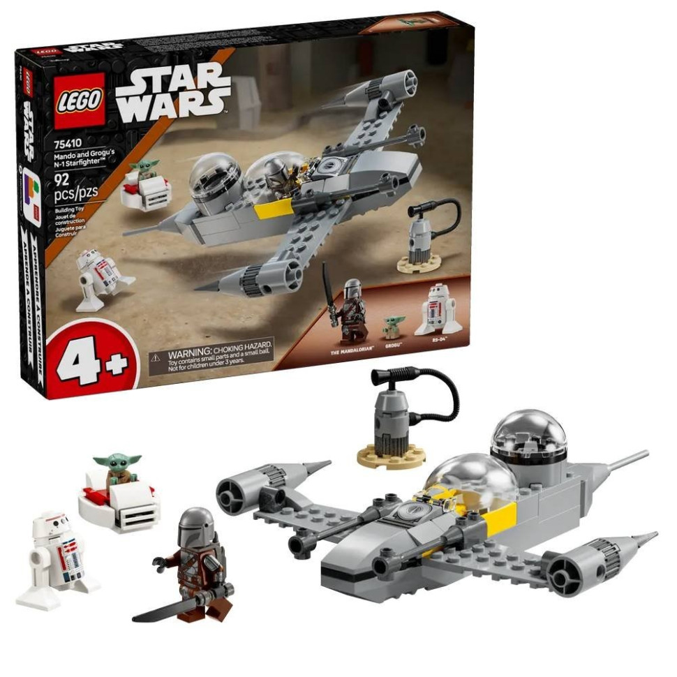 Конструктор Зоряний винищувач N-1 Мандо й Ґроґу LEGO 75410, 92 деталі