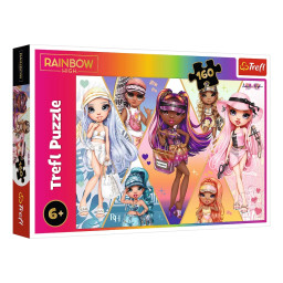 Пазл детский  "Веселые друзья" Rainbow High Trefl 15415, 160 элементов