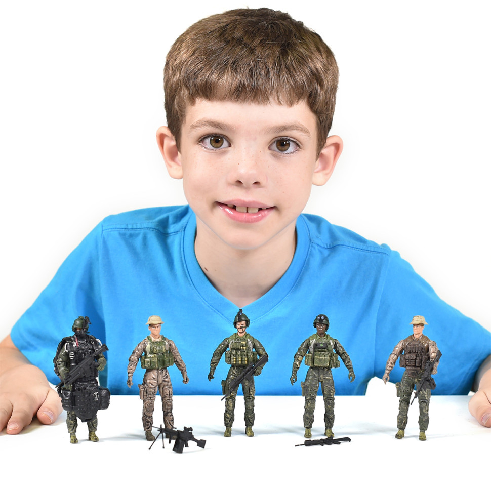 Игровой набор фигурок солдат Морские котики ELITE FORCE 101837, 5 фигурок