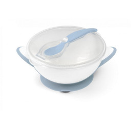 Мисочка с присоской и ложечкой BabyOno 1063/05 пастельно-голубая Мисочка с присоской и ложечкой BabyOno 1063/05 пастельно-голубая