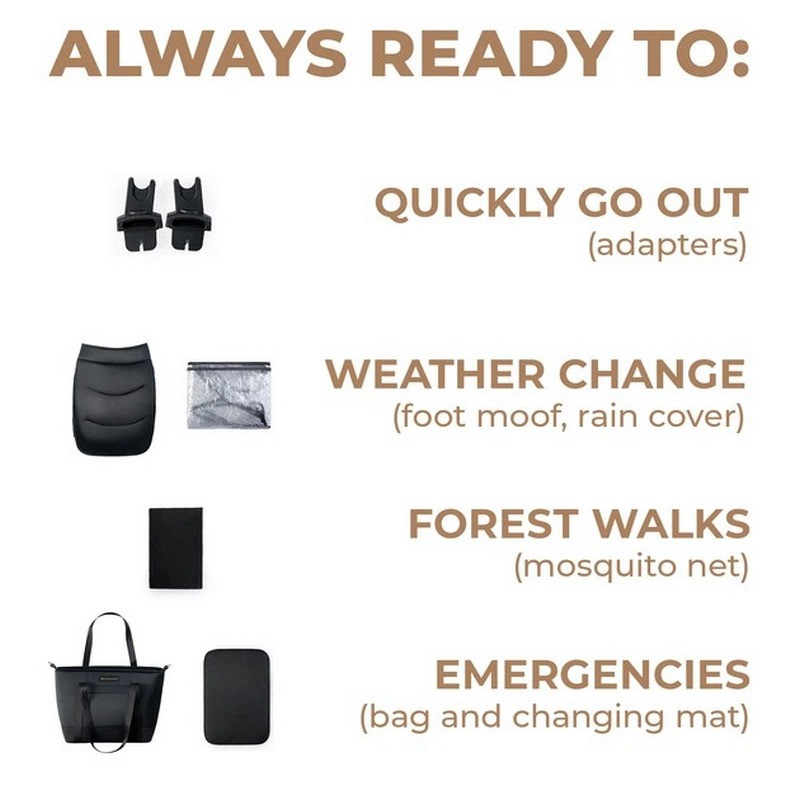 Універсальна коляска 2 в 1 Prime 2 Kinderkraft KSPRIM02BLK2000 Venezian Black