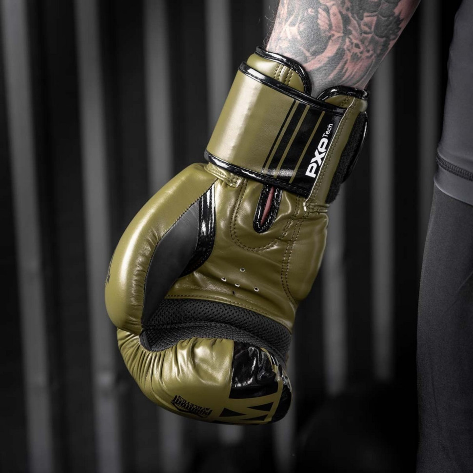 Боксерські рукавиці APEX Phantom PHBG2400-14 Army Green 14 oz