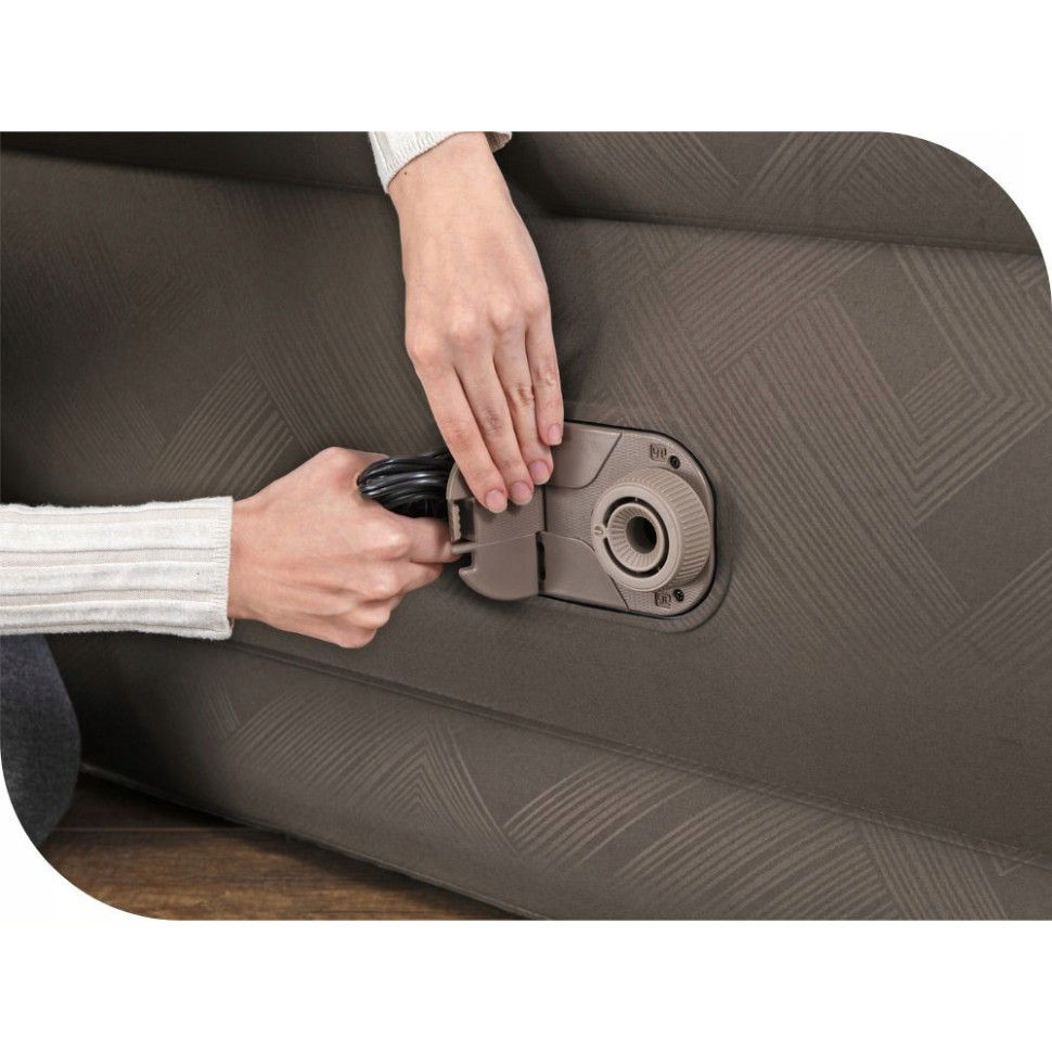 Надувне велюрове ліжко Bestway 69145P 203 x 152 x 51 см