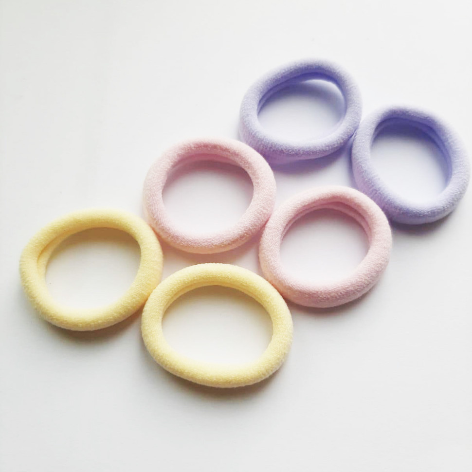 Набір резинок для волосся La-beauty 0108-426, 6 штук в комплекті, пастельні