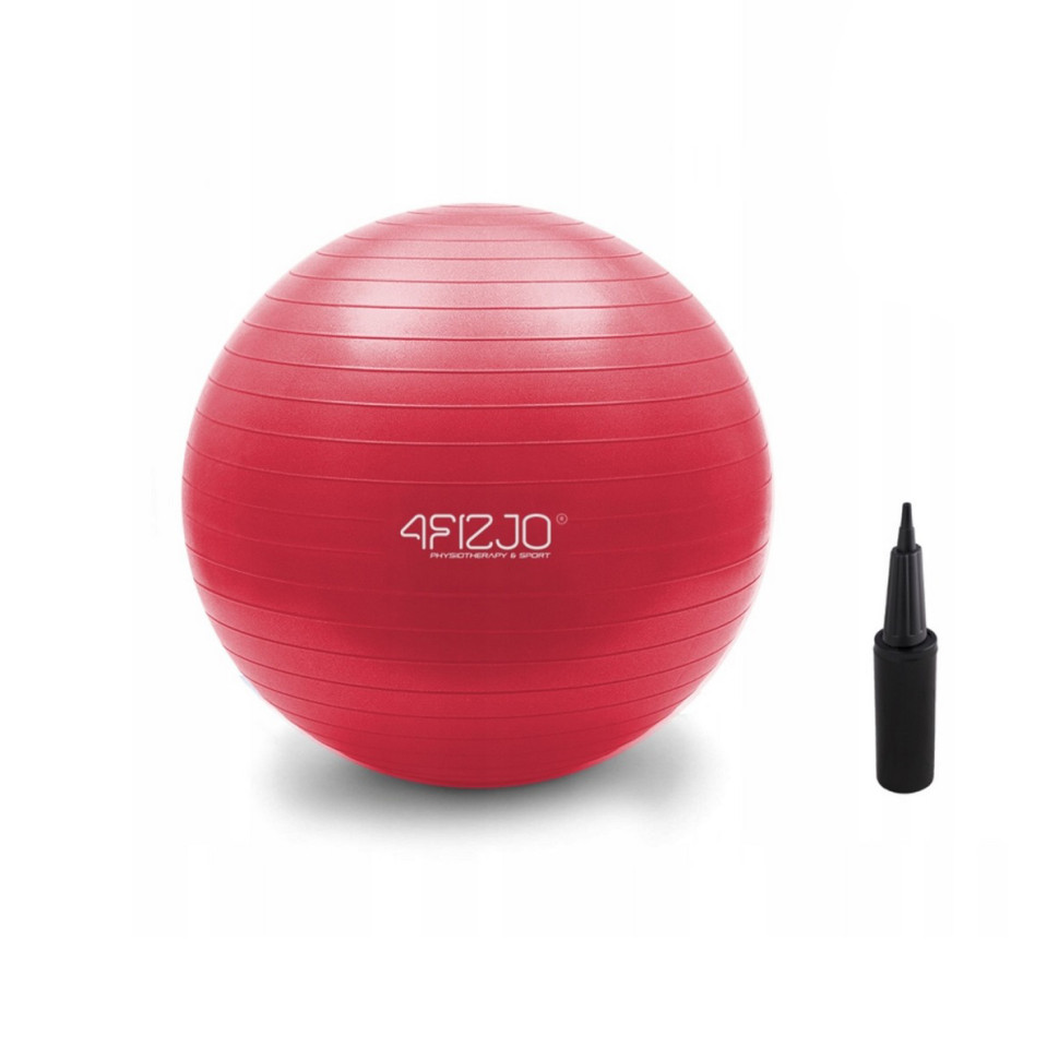 М'яч для фітнесу (фітбол) 4FIZJO 4FJ0031, 55 см, Anti-Burst, Red