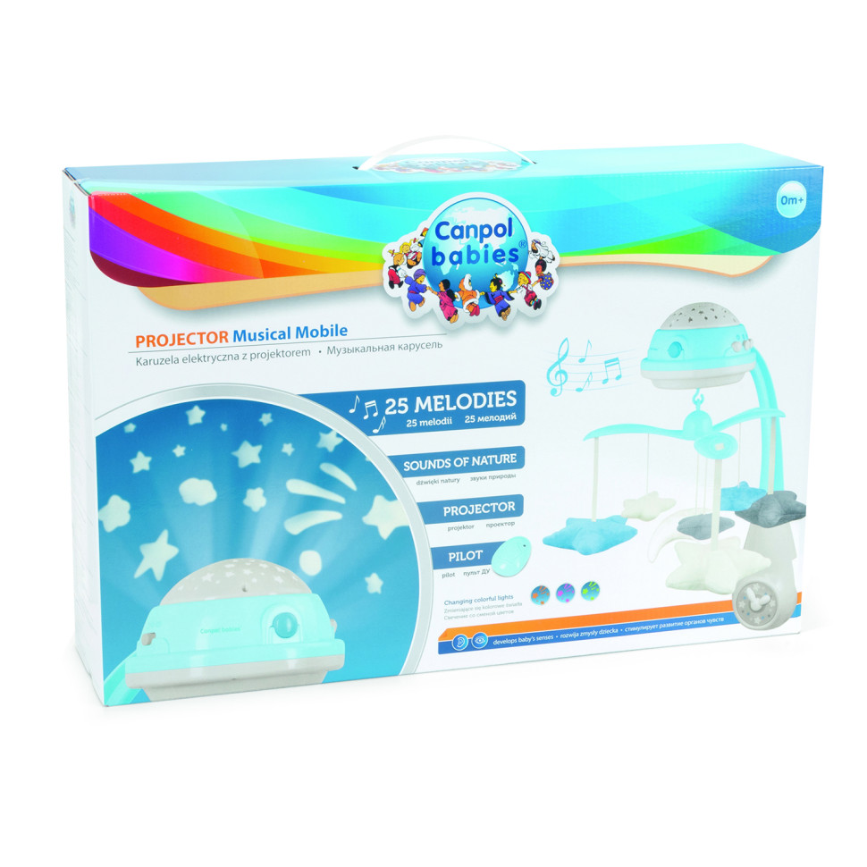 Детская Карусель музыкальная Canpol babies 75/100_blu электрическая с проектором