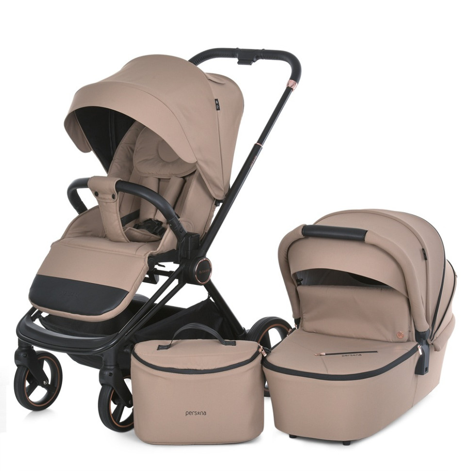 Коляска детская униерсальная 2 в 1 PERSONA El Camino ME 1091-B Taupe Beige