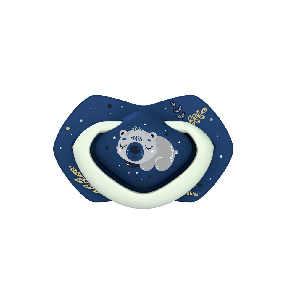 Пустушка силіконова симетрична Sleepy Koala Canpol babies 22/660_blu 2 шт, 18+ місяців