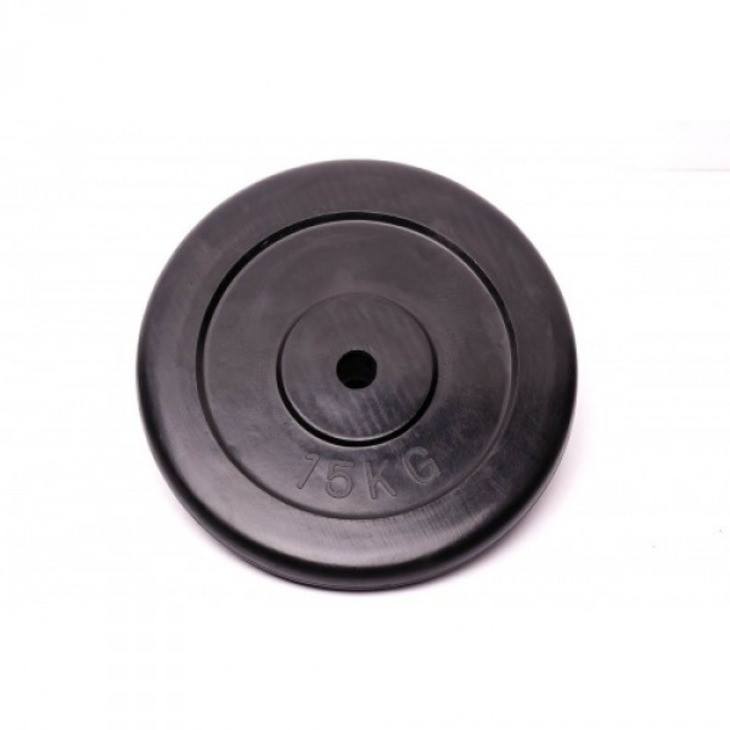 Диск домашній Fitnessport RCP10, 10033FS гумовий, чорний 15 кг