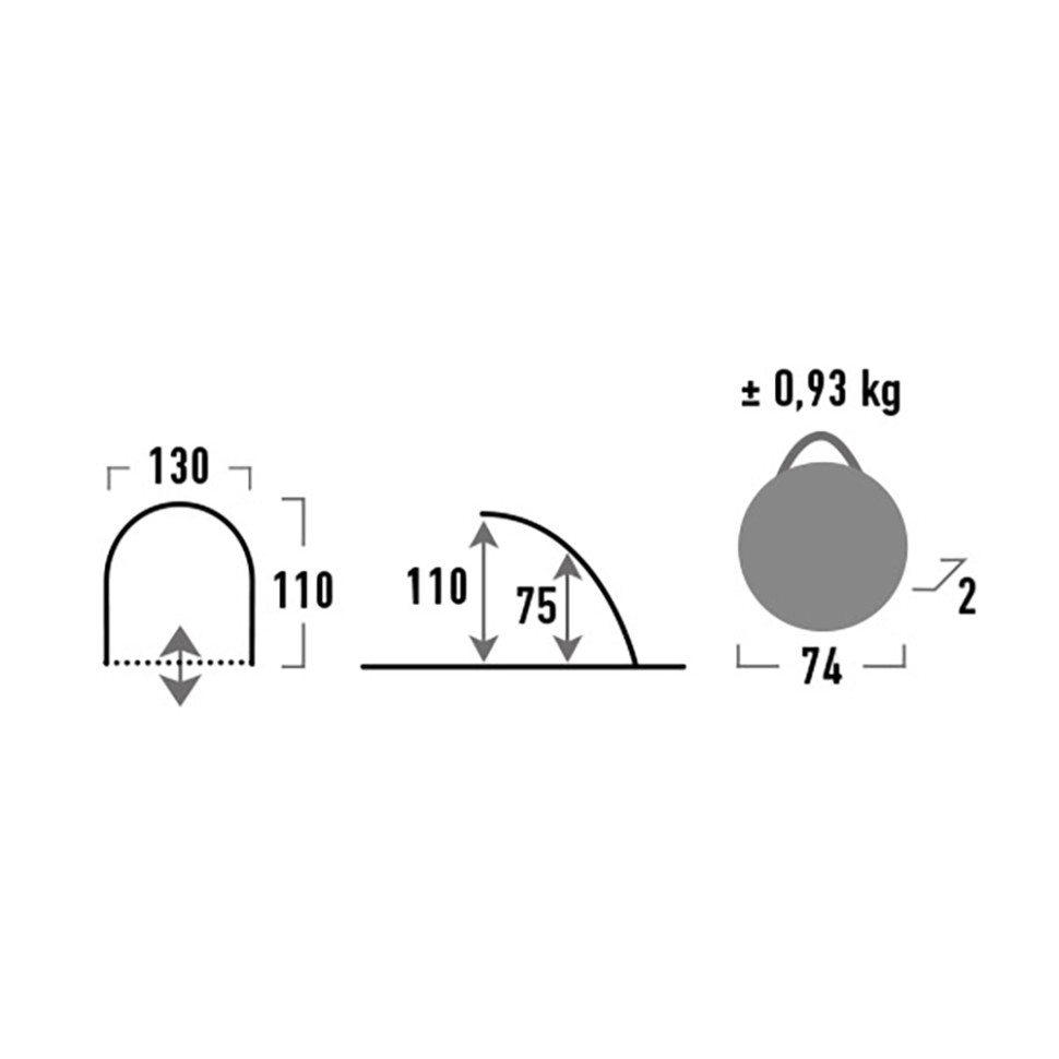 Намет пляжний Palma 40 High Peak 929933 Blue/Grey (10126) (Special Offer)