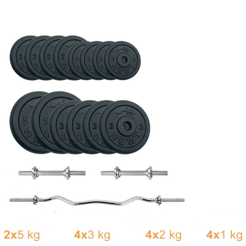 Набор штанга + гантели металлические Gym Set-W Home Newt NE-M-W-SET-43, 43 кг