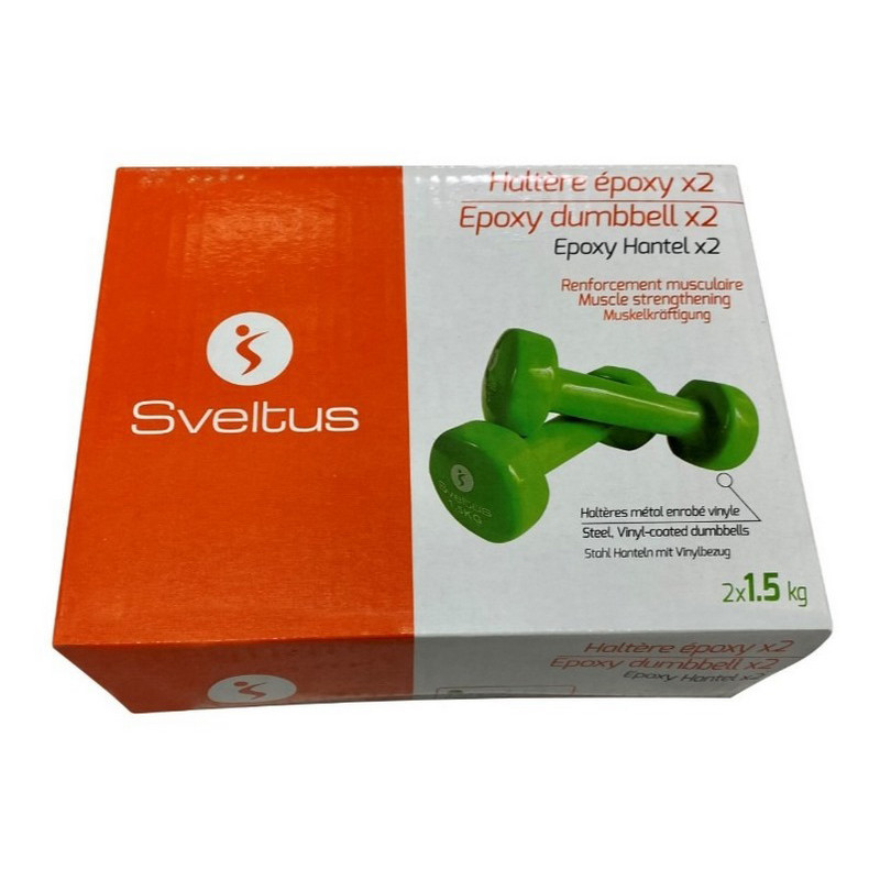 Гантели для фитнеса виниловые Sveltus SLTS-1187, 2 шт 1.5 кг