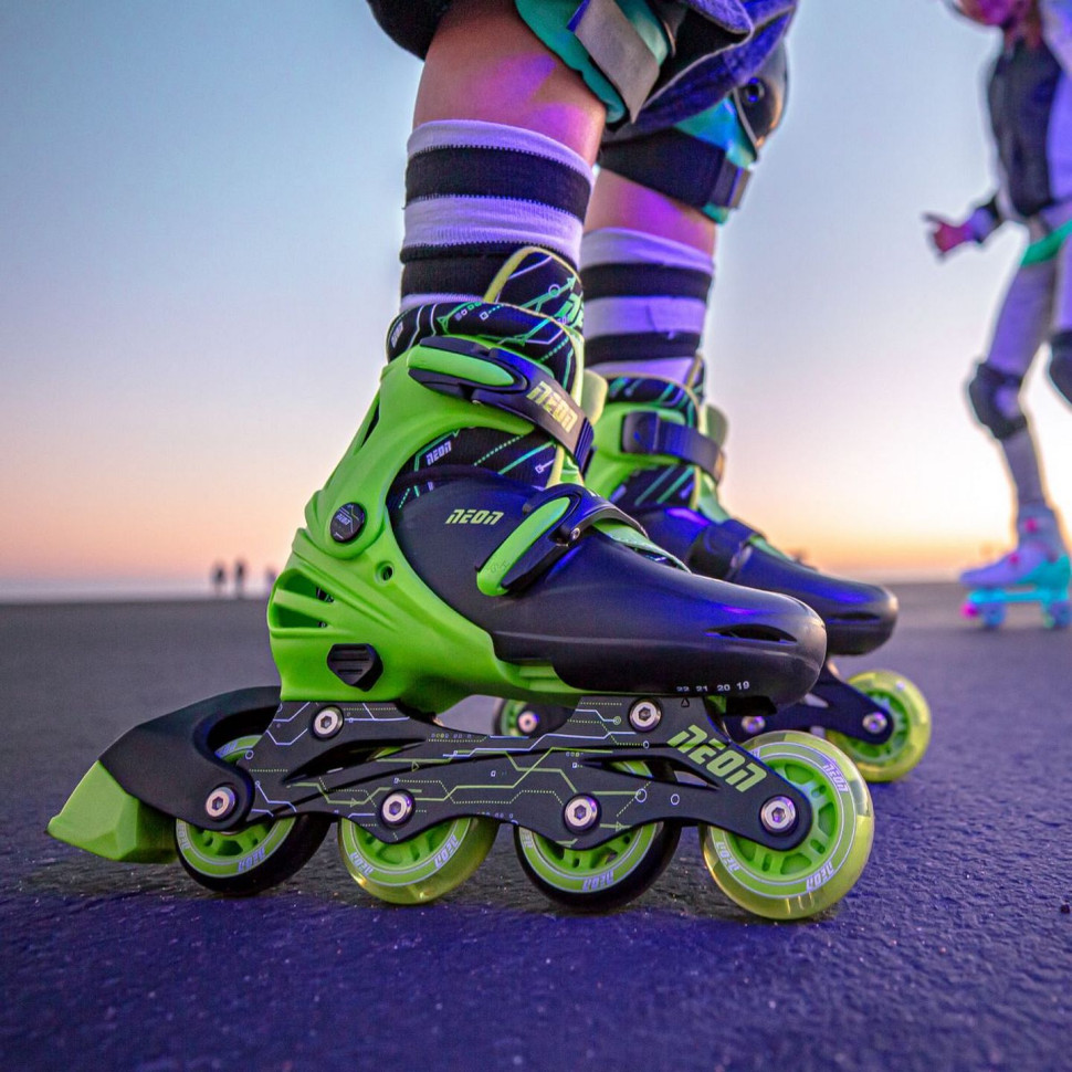 Роликовые коньки Neon Combo Skates Салатовый (Размер 34-37) NT10G4