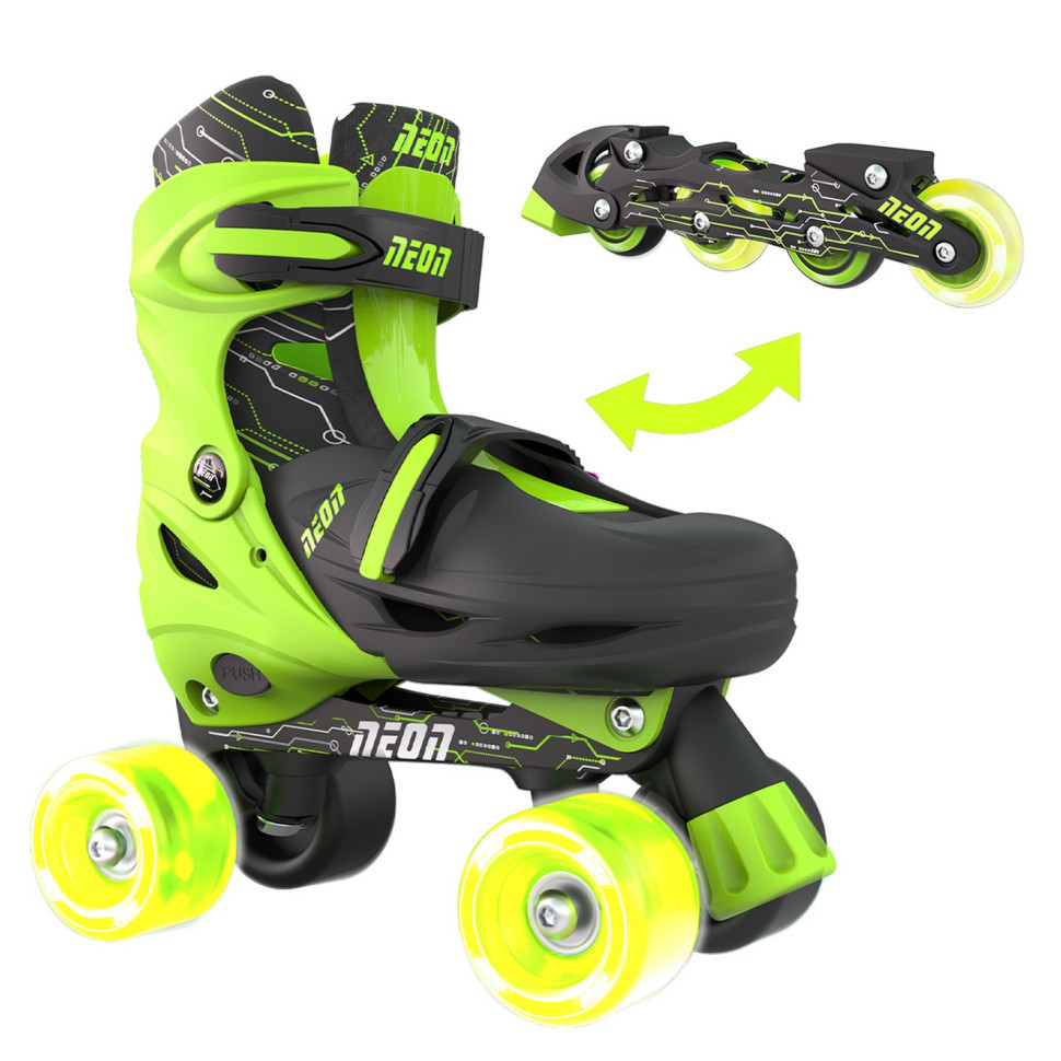 Роликовые коньки Neon Combo Skates Салатовый (Размер 34-37) NT10G4