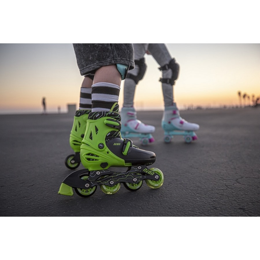 Роликовые коньки Neon Combo Skates Салатовый (Размер 34-37) NT10G4