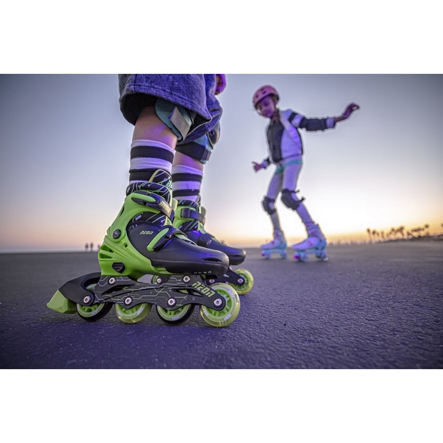 Роликовые коньки Neon Combo Skates Салатовый (Размер 34-37) NT10G4
