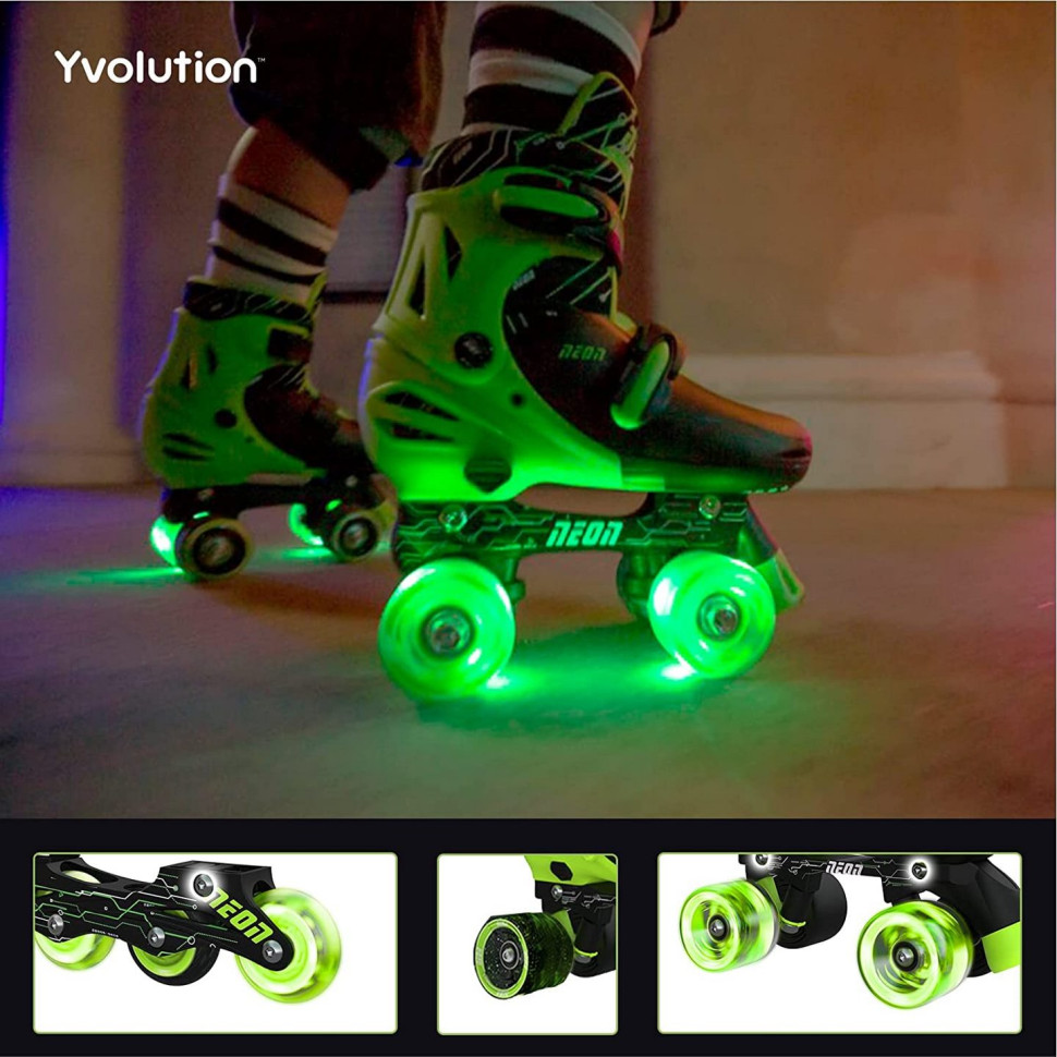 Роликовые коньки Neon Combo Skates Салатовый (Размер 34-37) NT10G4