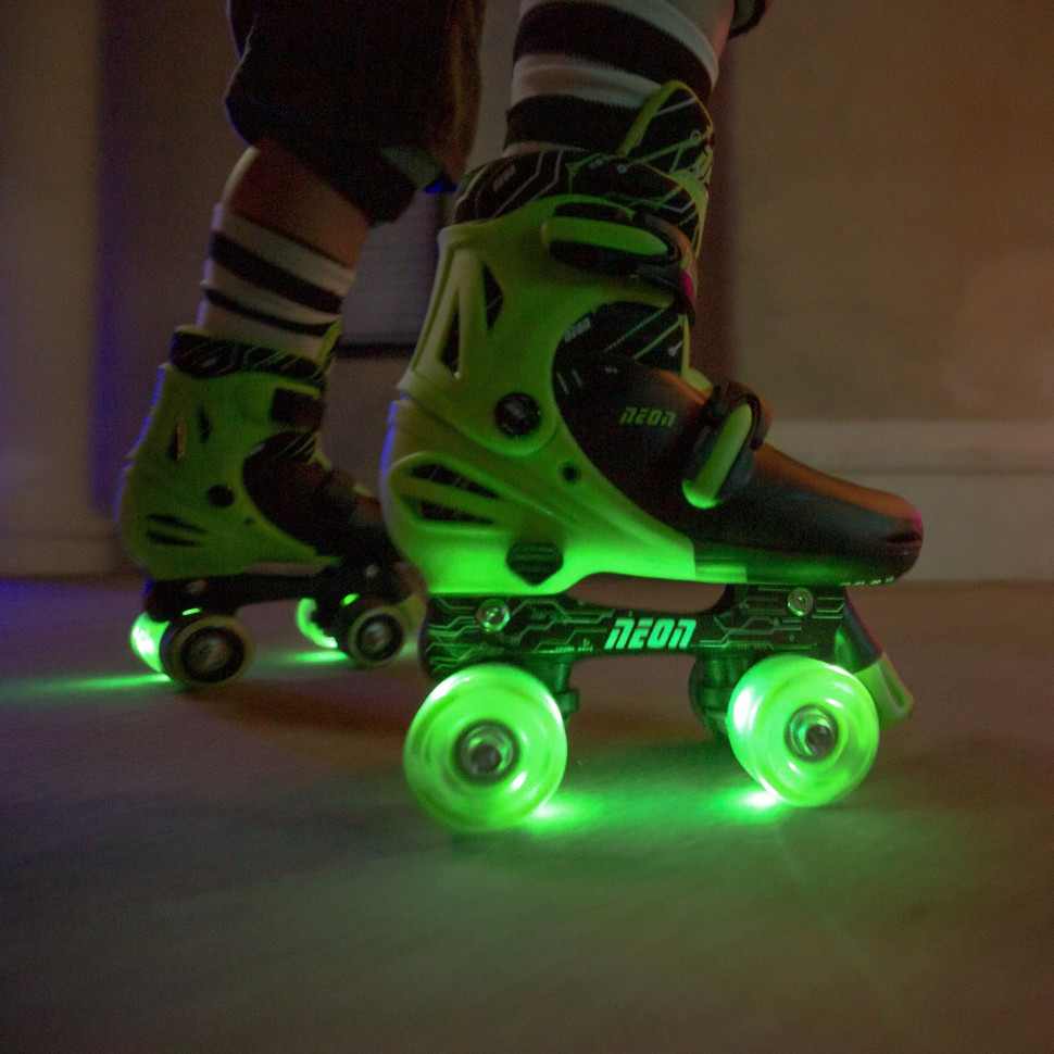 Роликовые коньки Neon Combo Skates Салатовый (Размер 34-37) NT10G4