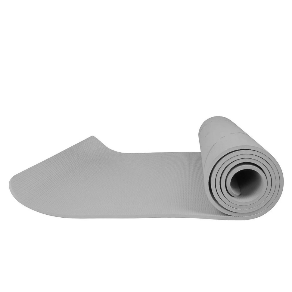 Коврик (мат) для йоги и фитнеса Springos YG0017 Grey, TPE 6 мм 
