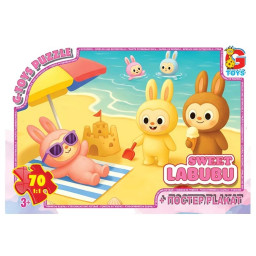 Детский пазл "Веселые Лабубу" G-Toys LAB42 постер, 70 элементов