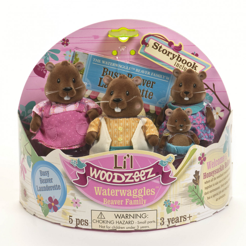 Ігрові фігурки li'l woodzeez Сім'я бобрів 6000M